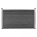 Zaunelement Wpc 180x105 Cm Schwarz - Vidaxl