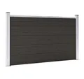 vidaXL Gartenzaun Zaunelement WPC 180x105 cm Schwarz, (1-St)