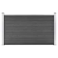 Zaunelement WPC 180x105 cm Schwarz