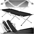 XL Feldbett Klappbett Campingbett Gästebett Liege Bett 150 kg + Tasche schwarz