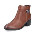 Rieker Damen Ankle Boots 73970, Frauen Stiefeletten,uebergangsschuhe,uebergangsstiefel,knöchelhoch,reißverschluss,Stiefel,braun (22),42 EU / 8 UK