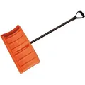 Bradas Schneeschieber mit Metallstiel, schwarz/orange