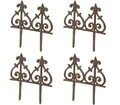 Dehner Beeteinfassung Speer nostalgisch, 4 Stück, je ca. 30.5 x 29.5 x 1 cm, Gusseisen, edelrostfarben