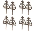 Dehner Gartenfigur Beeteinfassung Speer 4 Stk., je 30.5 x 29.5 x 1 cm, Beeteinfassung in Edelrost-Optik, wetterfest
