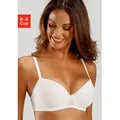 LASCANA Schalen-BH Chiara mit graphischem Netz-Muster, Dessous – ideal für große Größen beige 80