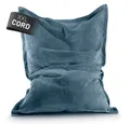 Lumaland Sitzsack Sitzsack Indoor Cord 380l blau, kuscheliger Cord-Bezug - perfekt fürs moderne Zuhause