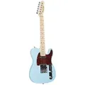 J & D E-Gitarre, E-Gitarre im TL-MINI-Stil mit Erle-Korpus Ahorn-Hals Keramik Single Coil Sky Blue Vintage Style, E-Gitarren, T-Modelle, E-Gitarre, TL-MINI-Stil, Vintage Style blau