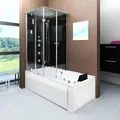 Whirlpool Dusche Kombination K05-R00-WP-EC Duschtempel 90x180 cm - Schwarz
