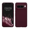 kwmobile Handyhülle für Google Pixel 8 Pro Hülle, für Pixel 8 Pro Case - Hülle Silikon - kabelloses Laden - Bordeaux Violett