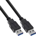 InLine USB 3.2 Gen.1 Kabel, A an A, schwarz, 0,3m, 0,3 m, USB A, Mini-USB B, USB 3.2 Gen 1 (3.1 Gen 1), Schwarz