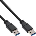 InLine - USB-Kabel - USB Typ A (M) bis USB Typ A (M) - USB3.0 - 30cm - Schwarz (35203)