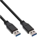 INLINE USB 3,2 Gen,1 Kabel, A an A, schwarz, 0,3m