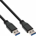InLine® USB 3.0 Kabel Stecker A zu Stecker A schwarz 0,3m