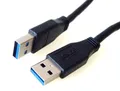 0,3m USB 3.0 Daten-Kabel kurz A-Stecker auf A-Stecker Superspeed 5 Gb/s schwarz