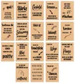 Set 18 Postkarten Leben & Momente mit schönen Sprüchen auf Kraftpapier (20836)
