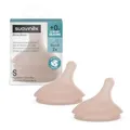 Suavinex, Zero Sauger, langsamer Durchfluss (S), langsamer Durchfluss, lässt wenig Flüssigkeit durch, ideal für die ersten Tage, Sauger für Zero Zero Zero Flasche, Silikon, 0 m, Deep