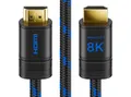 deleyCON deleyCON 3m 8K UHD-II HDMI 2.1 Nylon Kabel 8K@60Hz 4K@120Hz HDMI-Kabel