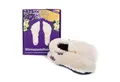 Habibi Plush Habibi Wärmeschuhe Slippers creme Größe M (37-40) Mikrowelle/Ofen Hüttenschuhe (1 Paar Wärme-Hausschuhe, 1 Paar Wärmeschuhe)