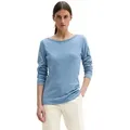 Marc O'Polo Langarmshirt aus Organic Cotton-Qualität blau M (38)