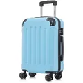yonsly Premium Reisekoffer TSA-Schloss,YKK-Reißverschluss Hartschalen-Koffer Trolley Kabinenkoffer Rollkoffer Suitcase Handgepäck (Hellblau,XL) - Hellblau