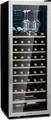 Klarstein Weinkühlschrank, Getränkekühlschrank Schmal, Kühlschrank mit Glastür, Getränkekühlschränke Freistehend, Weinkühlschrank Klein, Weinkühlschränke 1 Zonen, UV-Schutz, 4-18 °C, 46 Flaschen