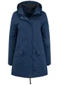 OXMO Tamila Damen Übergangsmantel Parka Lange Jacke, Größe:L, Farbe:Dress Blues (194024)