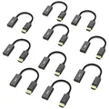 BENFEI DisplayPort zu HDMI Adapter, 10 Stück, Vergoldeter DisplayPort/DP von Computer/Laptop zu HDMI von Monitor/TV/Projektor Konverter (Nicht bidirektional, Nicht kompakt mit USB-Anschluss)