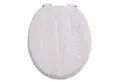 style home WC-Sitz Toilettendeckel mit doppelter Absenkautomatik, Oval-Form, Holzkern, Klobrille und Klodeckel mit Softclose-Mechanismus