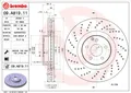 2 x BREMBO 09.A819.11 Bremsscheibe für BRABUS,MERCEDES-BENZ
