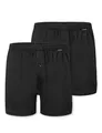Schiesser Herren 2 Pack Boxershorts Baumwolle Jersey weich Multipack - Jerseyboxer, schwarz_182426, 14