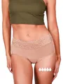 Taynie Deluxe extra stark Periodenunterwäsche Starke Blutung - Periodenwäsche - Menstruationsunterwäsche - ersetzt 4 Tampons, Periodenslip Tragedauer bis 12 Std., waschbar bis 60°C (50, Sand)