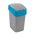 CURVER Mülleimer FLIP BIN 9 L silber/blau