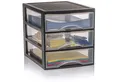 Hausfelder Schubladenbox Schubladenschrank A4 mit 3 Schubladen, Schreibtisch Ordnungssystem, (1-St., A4 mit 3 Schubladen), leicht zu reinigen, BPA-freier Kunststoff, verschiedene Größen