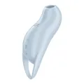 Satisfyer Pocket Pro 1 | Druckwellenvibrator | 2 Motoren | 11 Druckwellenintensitäten | 12 Vibrationsprogramme | Wiederaufladbar | Wasserdicht (IPX7) | Hautfreundliches Silikon, Farbe:hellblau