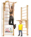 gurkler Sprossenwand für Erwachsene und Kinder - inkl. Klimmzugstange & Dip Extension - Kletterwand und Sprossenwand Kinderzimmer