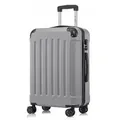 YONSLY Hartschalen-Trolley Hartschalen-Koffer Trolley 360° Rollen, robuster Reisekoffer, 4 Rollen, mit Zahlenschloss, für Business und Urlaub 46/55/66/76 cm grau 66 cm