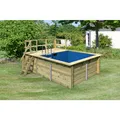 Karibu Holzpool Nemo mit Sonnenterrasse und Poolset