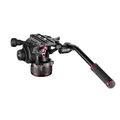 Manfrotto Nitrotech 608 Fluid-Videokopf für DSLRs, Spiegellose, Video- und Cinema Kameras, Stufenloses Counterbalance-System (Gewichtsausgleich) 0-8kg, Variables Fluid-Fritkionssystem, 14kg Traglast