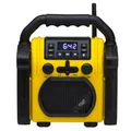Adler AD 1911 Baustellenradio mit Bluetooth AUX wasserdicht gelb schwarz