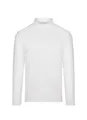 Trigema Herren Langarmshirt Stehkragen, Einfarbig, Gr. Small, Weiß (Weiss 001)