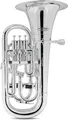 Classic Cantabile MardiBrass KEU-30SR Bb Euphonium aus ABS-Kunststoff - 4 Perinet-Ventile 3+1 Aluminium - sehr leicht 2,0 kg - Schallbecher 315 mm - Gigbag Mundstück Reinigungstuch - Silber