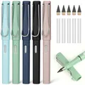 OFFCUP Metall Tintenlose Bleistifte, 5 Stück Tintenloser Bleistift mit Radiergummi, Magic Pencil mit 5 Stück Wechselkopfm, Klares und Flüssiges Schreiben für Erwachsene Studenten Künstler(Mehrfarbig)