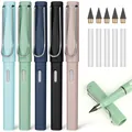 Metall Tintenlose Bleistifte, 5 Stück Tintenloser Bleistift mit Radiergummi, ...