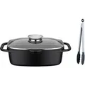 GSW Universalbräter Gourmet Granit 33 x 21 cm inkl. Servierzange 30 cm