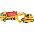 Toi-Toys PKW & LKW Muldenkipper mit Bagger (24069A)