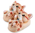 Corimori Tier Pantoffeln für Kinder Einheitsgröße 25-33,5 Plüsch Hausschuhe (Packung, Geschenk) EU Einheitsgröße 25-33,5 Leeroy der Kater für Kinder, Jungen, Mädchen