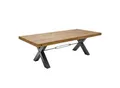 riess-ambiente Esstisch THOR - 200cm vintage braun Pinie recycelt Industrial Design Eisen X-Gestell