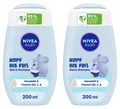 ✅ Nivea Baby Kopf bis Fuss Bad und Shampoo 0% Alkohol reinigt sanft 2x 200ml ✅