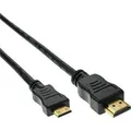 Inline HDMI-A auf mini HDMI-C Kabel schwarz 1,5m