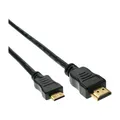 High Speed HDMI® Mini Kabel, Stecker A auf C, vergoldet schwarz, 1,5m